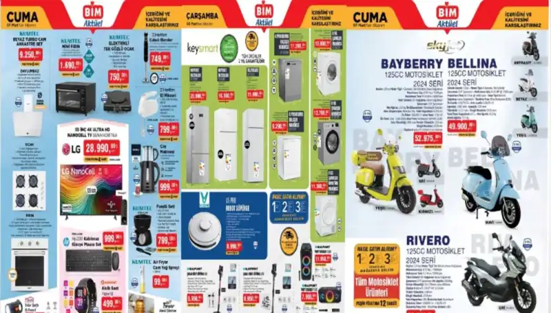 BİM 4 Mart 2025 Aktüel Ürünler Kataloğu: Elektronik ve Motosiklet Fırsatları