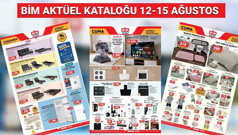 BİM 12-15 Ağustos 2025 Aktüel Kataloğu: Yeni Ürünler Alışveriş Severleri Bekliyor!