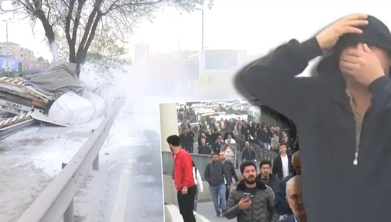 D-100'de Trafiği Felç Eden Kaza: Alçı Yüklü TIR Bariyerlere Çarptı!
